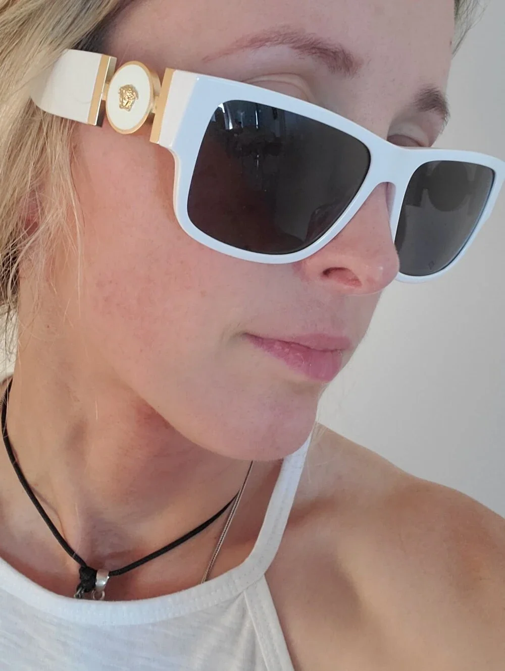 Versace White Frame Sunglasses